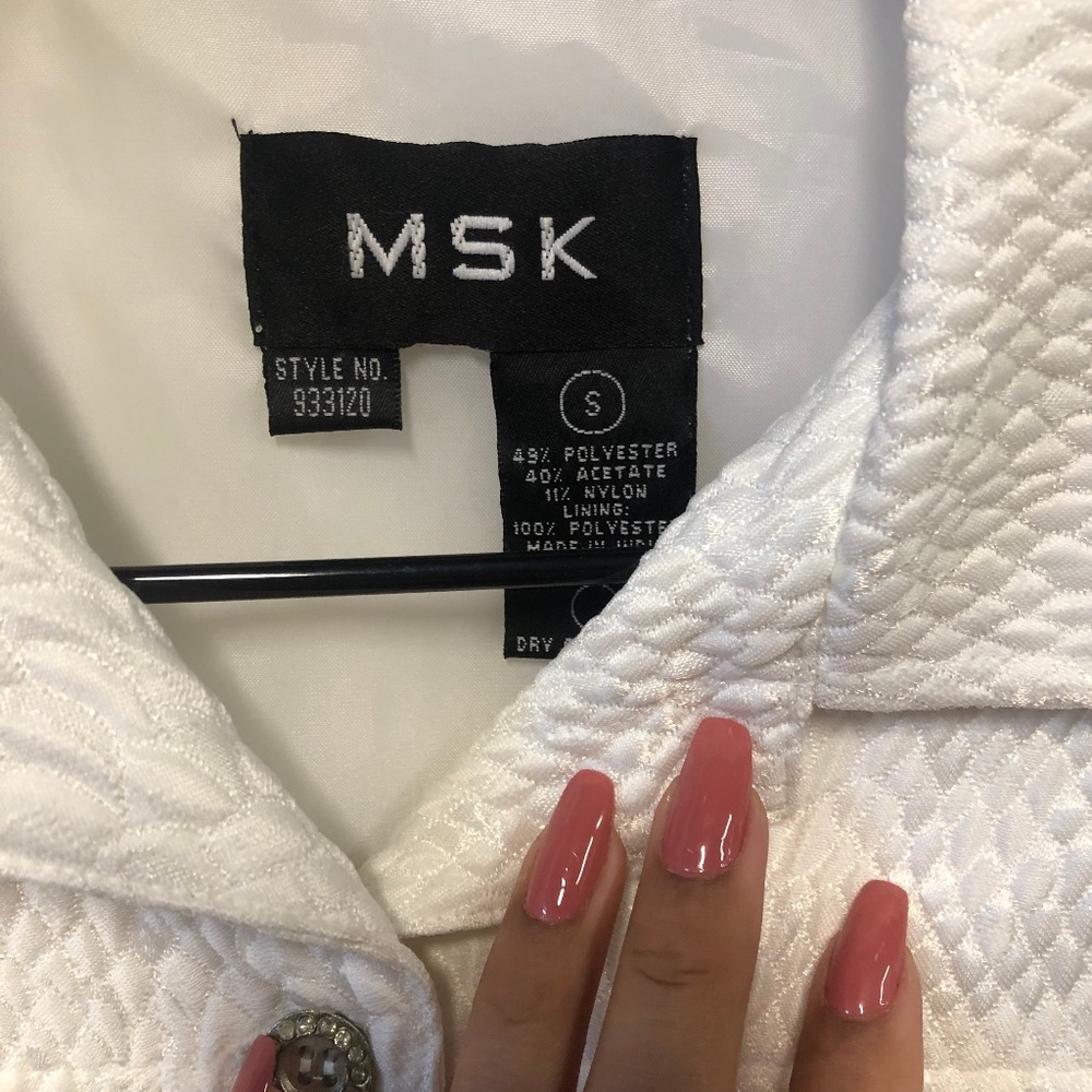 MSK- Semi-Crop Button-Down Jacket - Picture 5 of 5